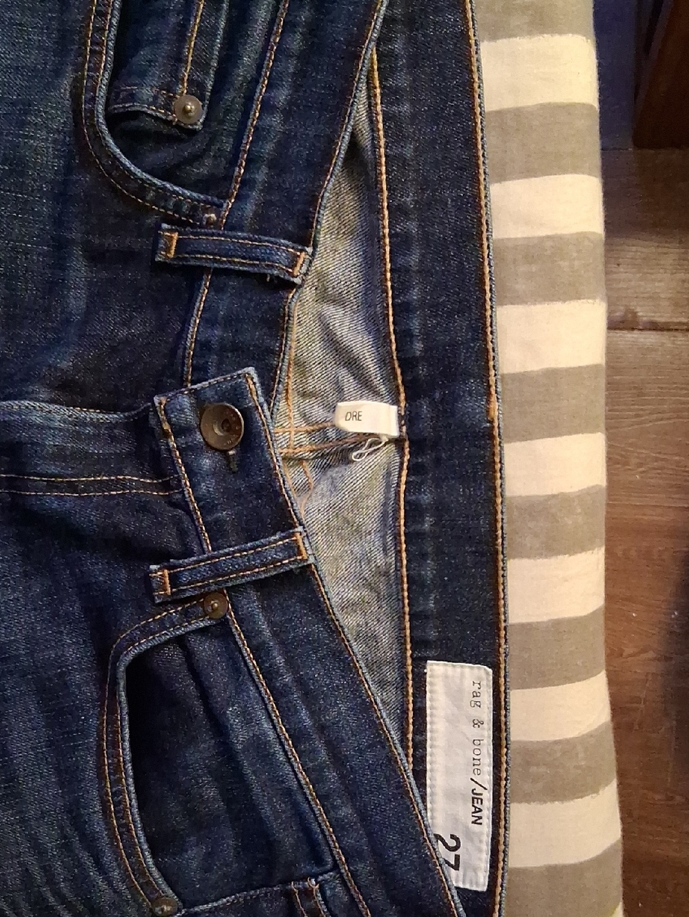 rag & bone Dark Blue Skinny Jeans